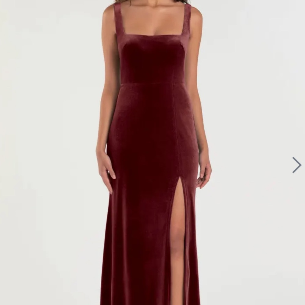 Jenny Yoo Mara Dark Berry size 6 hemmed to 5'4